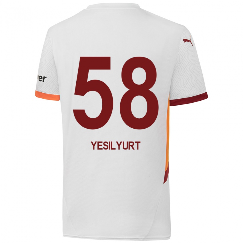 Niño Camiseta Ali Yeşilyurt #58 Blanco Amarillo Rojo 2ª Equipación 2024/25 La Camisa Argentina