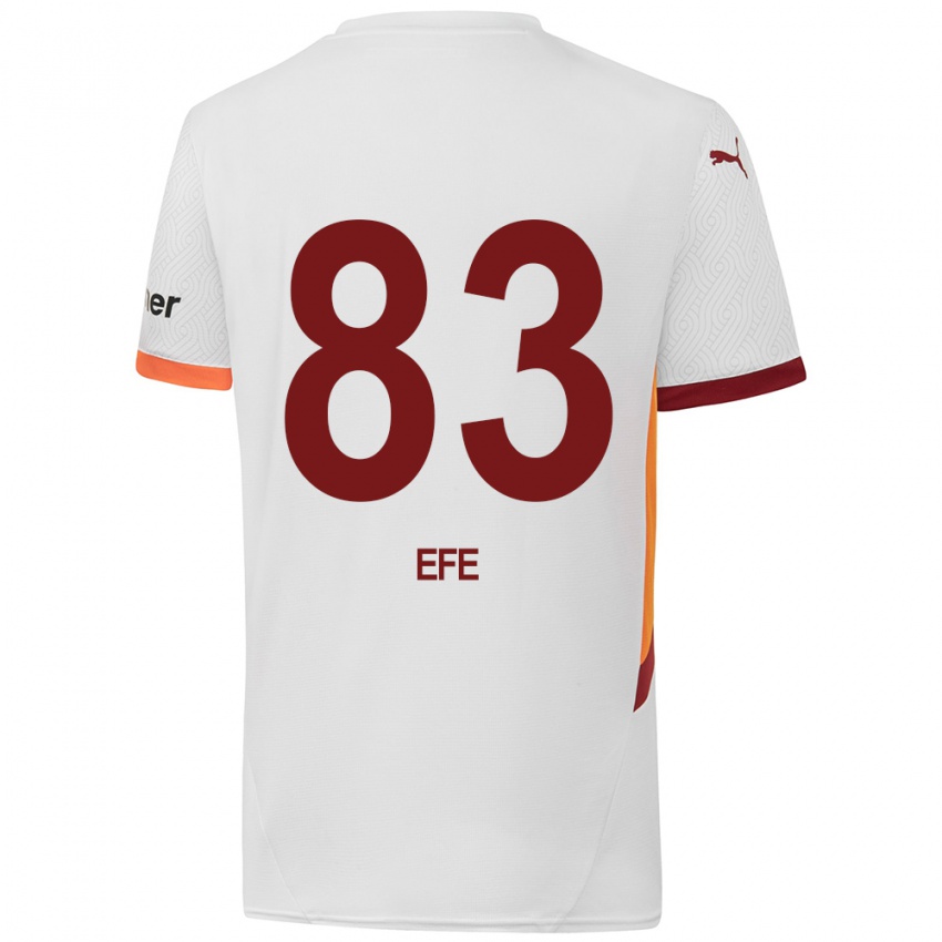 Niño Camiseta Efe Akman #83 Blanco Amarillo Rojo 2ª Equipación 2024/25 La Camisa Argentina