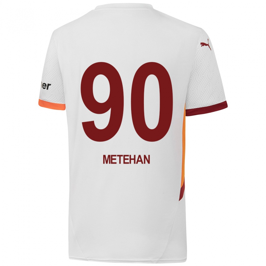 Niño Camiseta Metehan Baltacı #90 Blanco Amarillo Rojo 2ª Equipación 2024/25 La Camisa Argentina