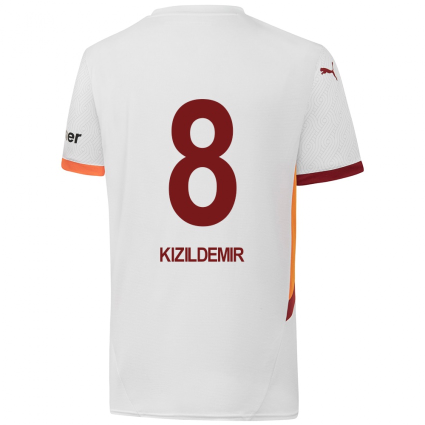 Niño Camiseta Berk Kizildemir #8 Blanco Amarillo Rojo 2ª Equipación 2024/25 La Camisa Argentina