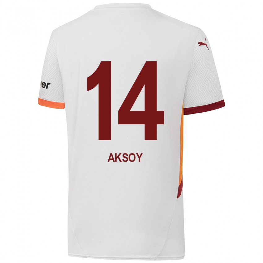 Niño Camiseta Berkan Aksoy #14 Blanco Amarillo Rojo 2ª Equipación 2024/25 La Camisa Argentina