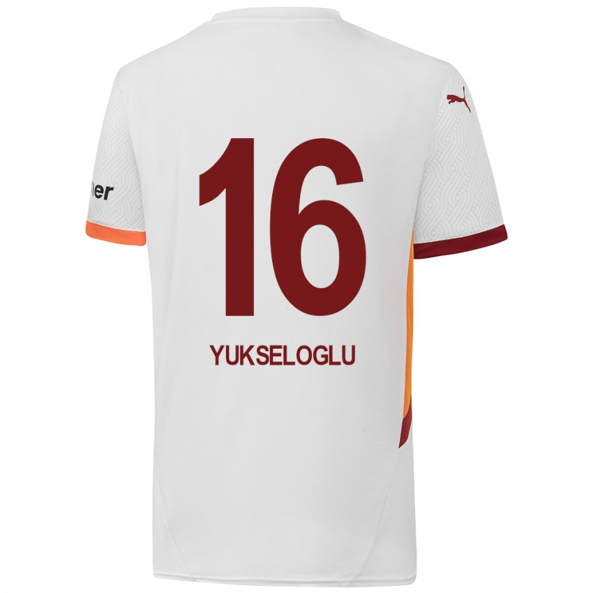 Niño Camiseta Ayaz Yükseloğlu #16 Blanco Amarillo Rojo 2ª Equipación 2024/25 La Camisa Argentina