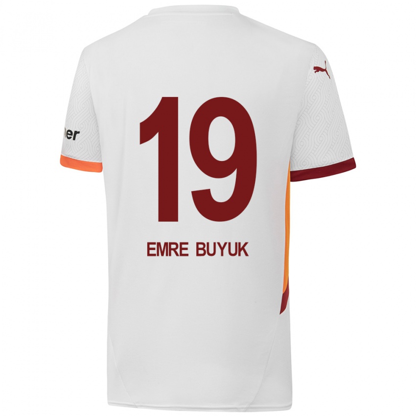 Niño Camiseta Enes Emre Büyük #19 Blanco Amarillo Rojo 2ª Equipación 2024/25 La Camisa Argentina