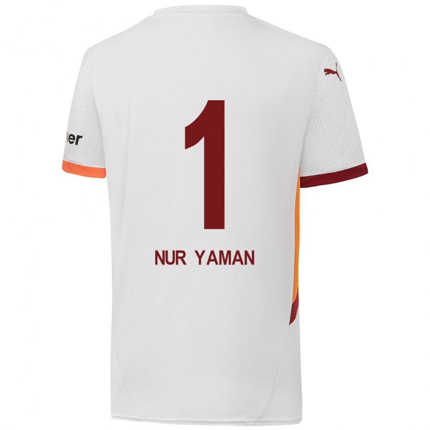 Niño Camiseta Gamze Nur Yaman #1 Blanco Amarillo Rojo 2ª Equipación 2024/25 La Camisa Argentina