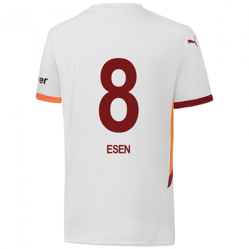 Niño Camiseta Emine Ecem Esen #8 Blanco Amarillo Rojo 2ª Equipación 2024/25 La Camisa Argentina