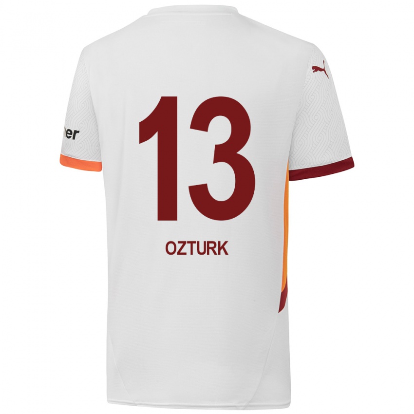 Niño Camiseta Fatma Sare Öztürk #13 Blanco Amarillo Rojo 2ª Equipación 2024/25 La Camisa Argentina