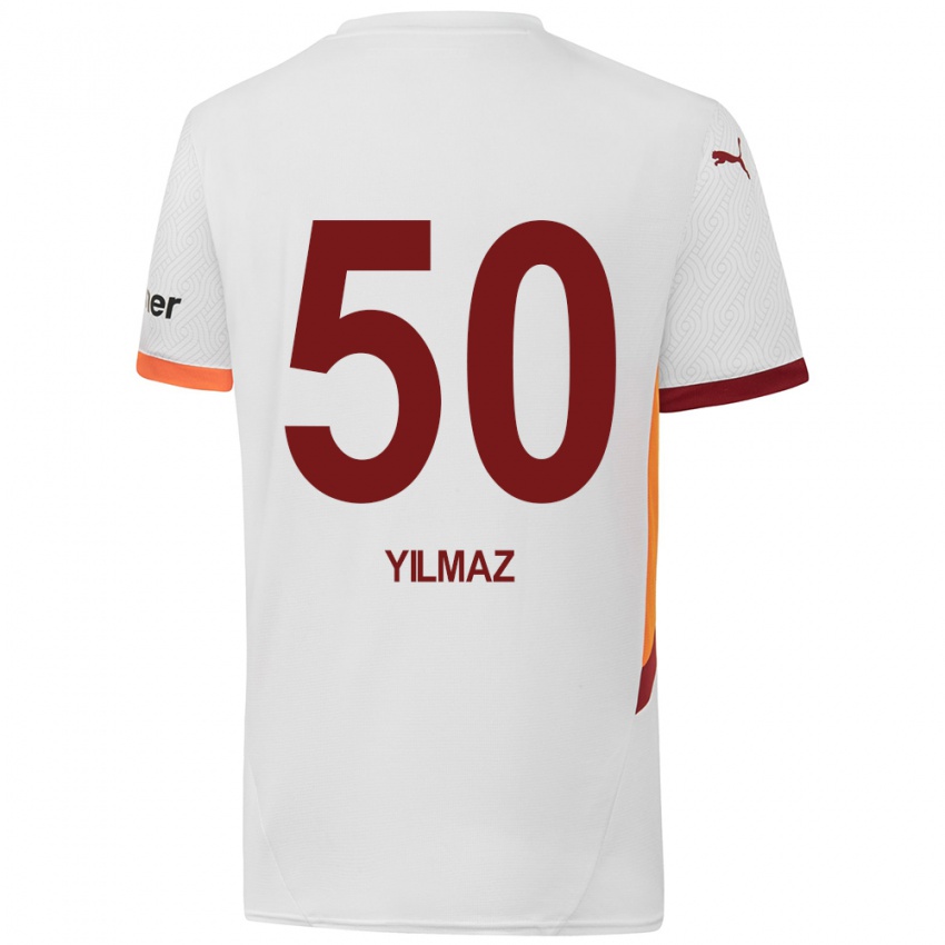 Niño Camiseta Jankat Yılmaz #50 Blanco Amarillo Rojo 2ª Equipación 2024/25 La Camisa Argentina