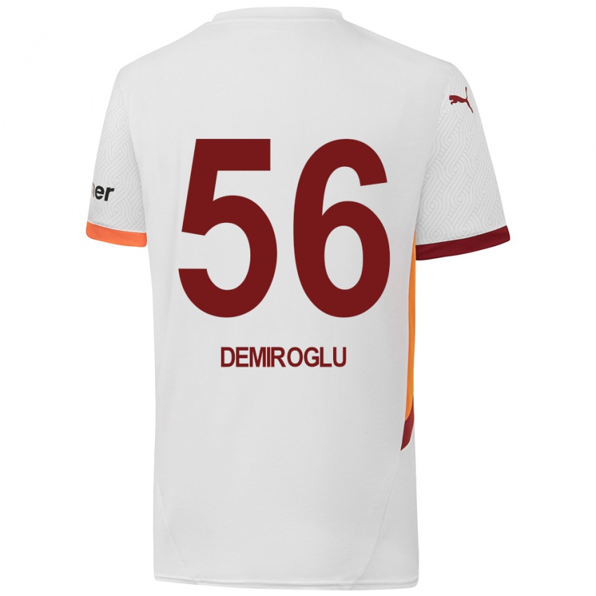 Niño Camiseta Baran Demiroğlu #56 Blanco Amarillo Rojo 2ª Equipación 2024/25 La Camisa Argentina