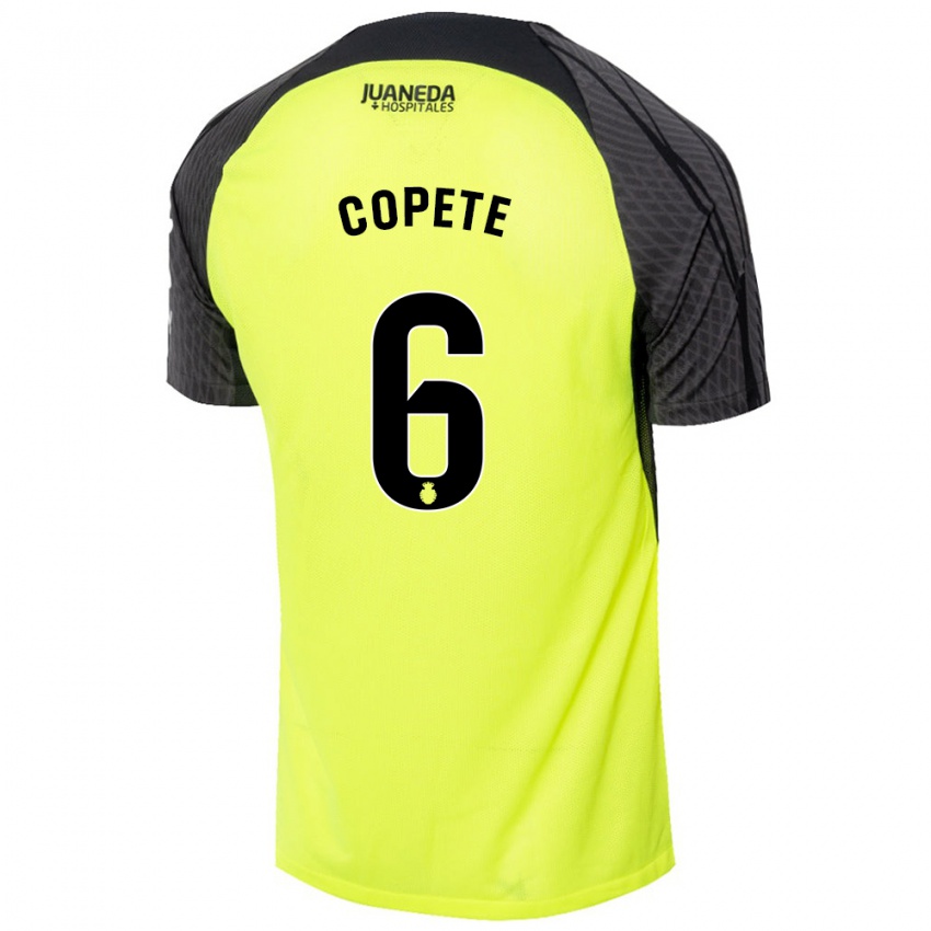 Niño Camiseta José Copete #6 Verde Fluorescente Negro 2ª Equipación 2024/25 La Camisa Argentina