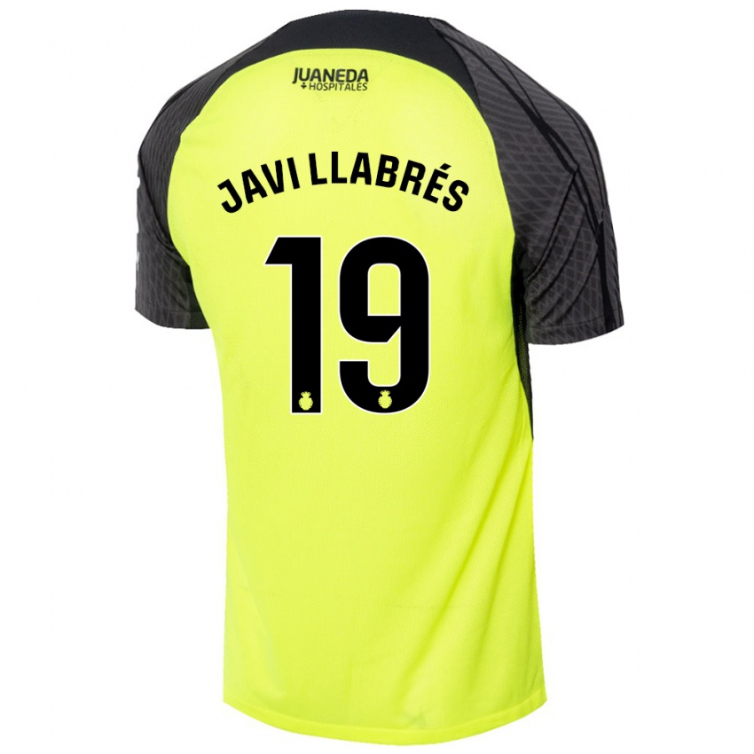 Niño Camiseta Javi Llabrés #19 Verde Fluorescente Negro 2ª Equipación 2024/25 La Camisa Argentina