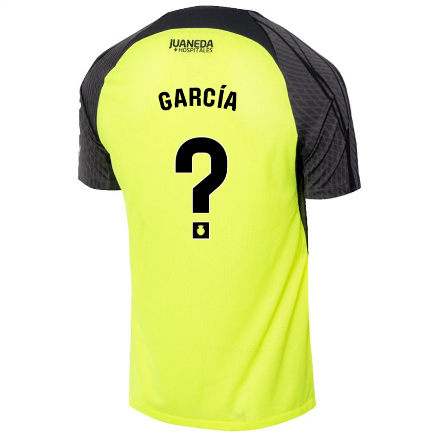 Niño Camiseta Pere García #0 Verde Fluorescente Negro 2ª Equipación 2024/25 La Camisa Argentina