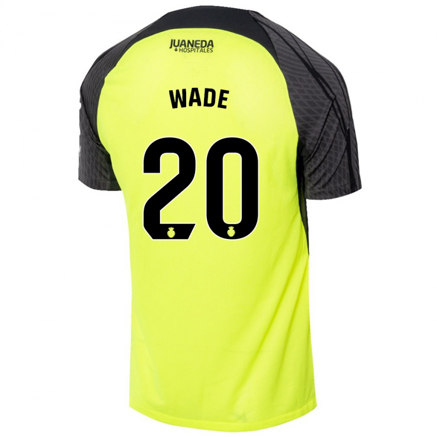 Niño Camiseta Sebas Wade #20 Verde Fluorescente Negro 2ª Equipación 2024/25 La Camisa Argentina