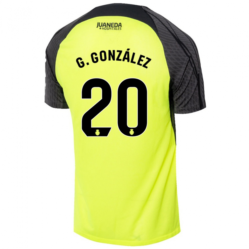 Niño Camiseta Giovanni González #20 Verde Fluorescente Negro 2ª Equipación 2024/25 La Camisa Argentina