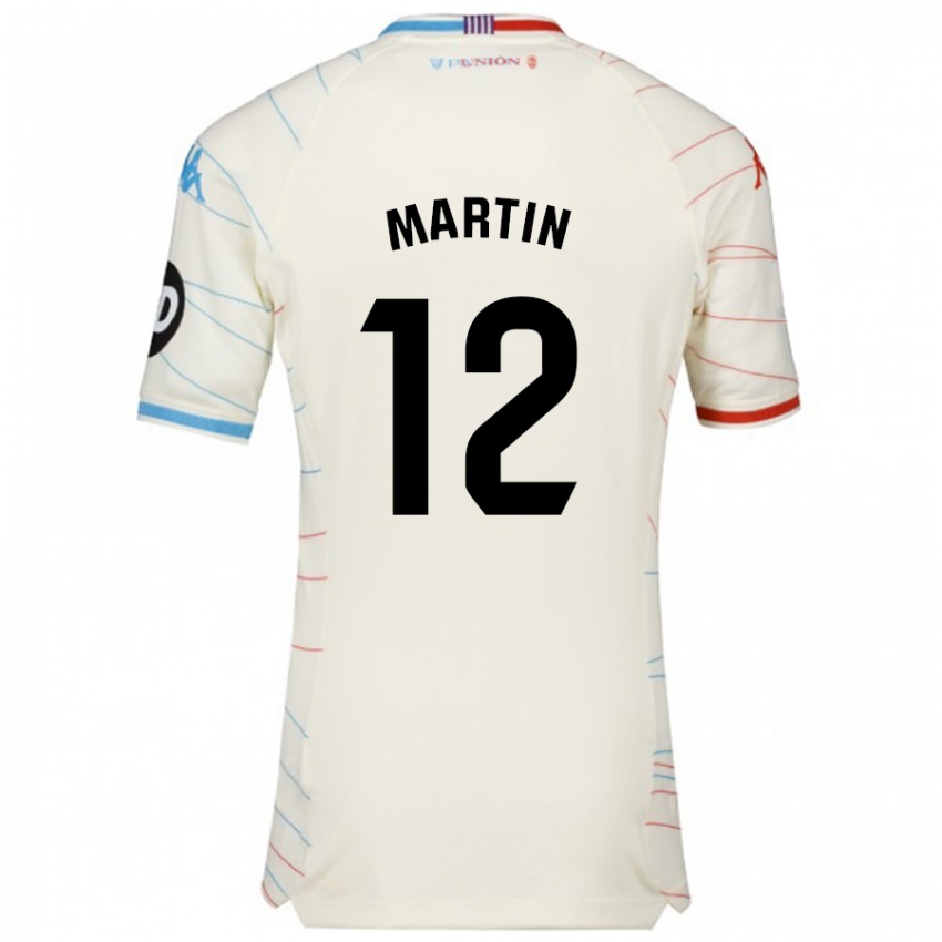 Niño Camiseta Mario Martin #12 Blanco Rojo Azul 2ª Equipación 2024/25 La Camisa Argentina