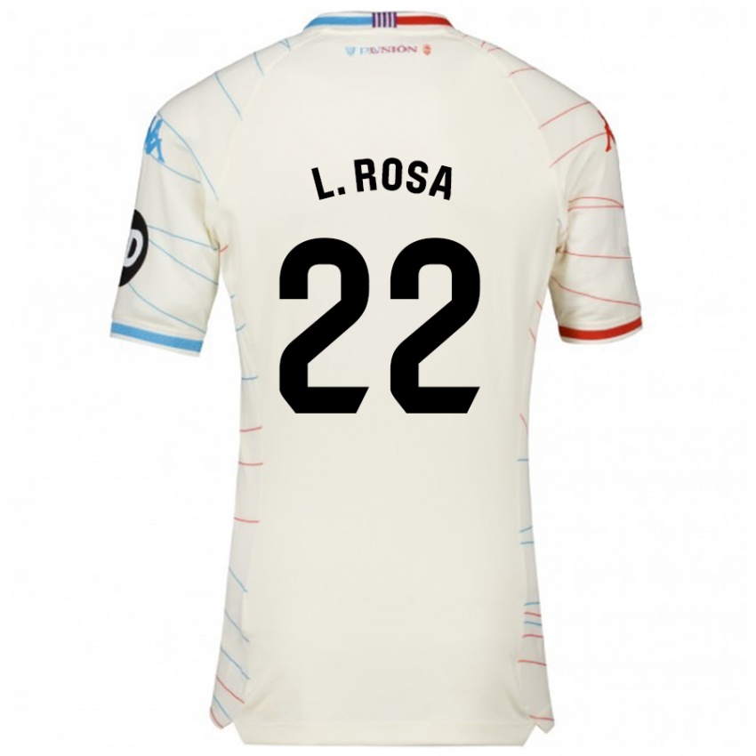 Niño Camiseta Lucas Rosa #22 Blanco Rojo Azul 2ª Equipación 2024/25 La Camisa Argentina