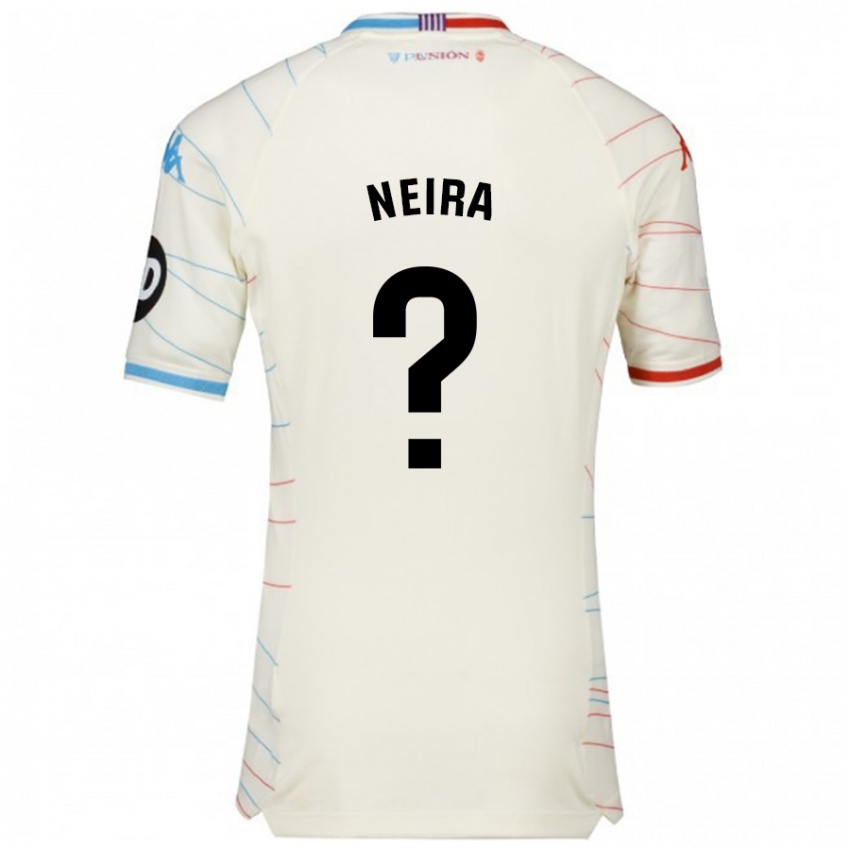 Niño Camiseta Sergio Neira #0 Blanco Rojo Azul 2ª Equipación 2024/25 La Camisa Argentina