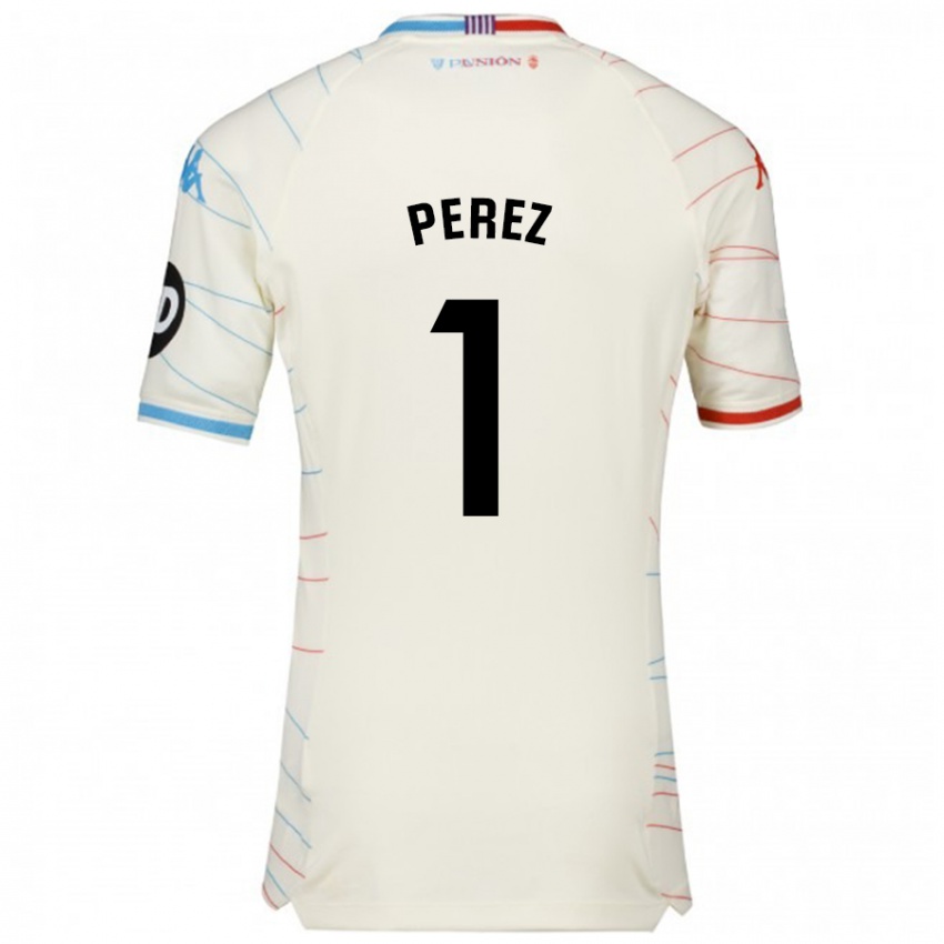 Niño Camiseta Fer Pérez #1 Blanco Rojo Azul 2ª Equipación 2024/25 La Camisa Argentina