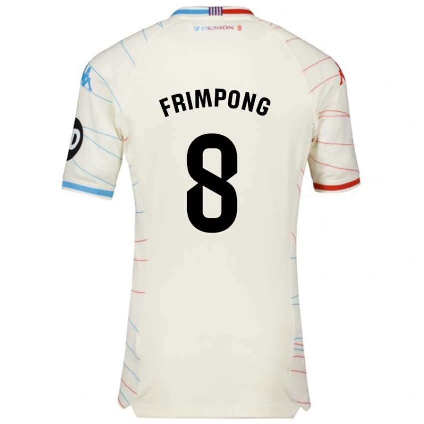 Niño Camiseta Eugene Frimpong #8 Blanco Rojo Azul 2ª Equipación 2024/25 La Camisa Argentina