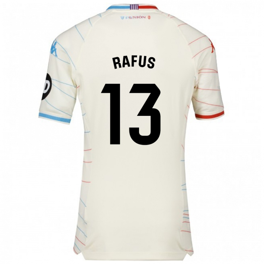 Niño Camiseta Arnau Rafus #13 Blanco Rojo Azul 2ª Equipación 2024/25 La Camisa Argentina