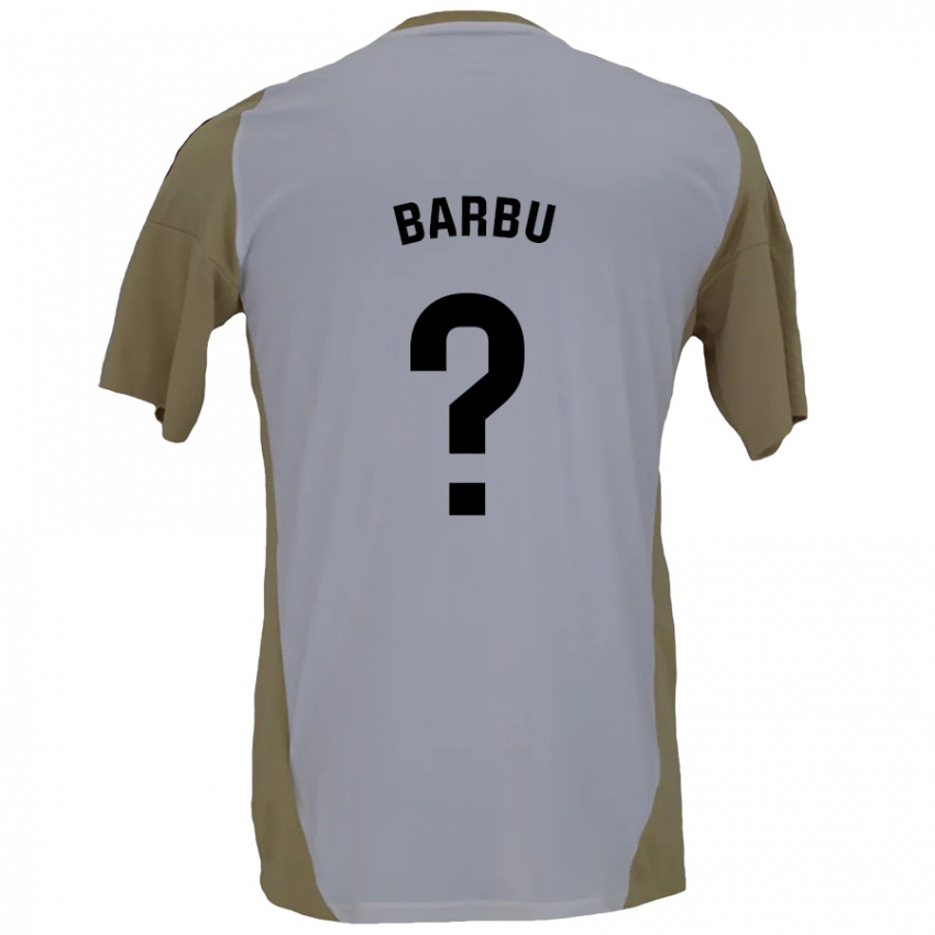 Niño Camiseta Álex Barbu #0 Marrón Blanco 2ª Equipación 2024/25 La Camisa Argentina