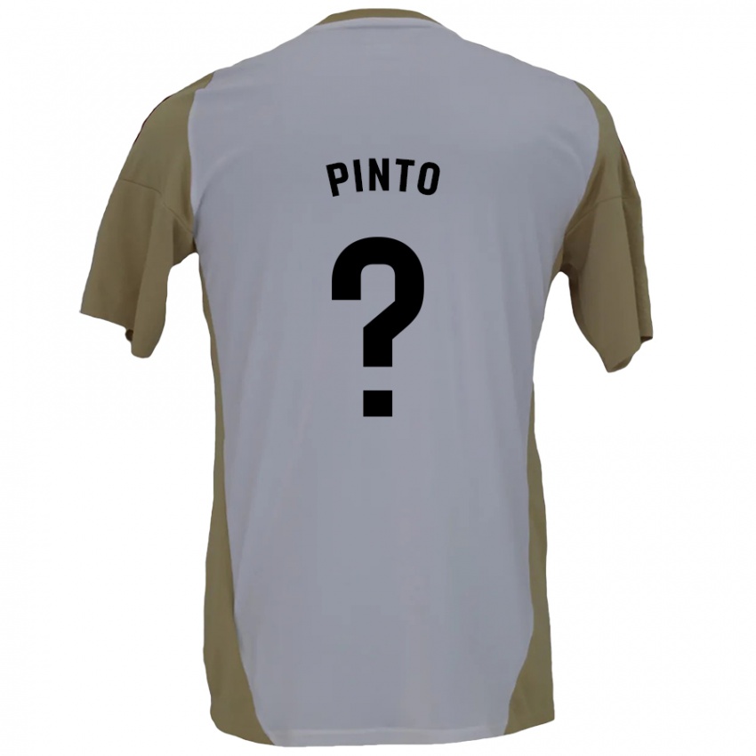 Niño Camiseta Yidne Pinto #0 Marrón Blanco 2ª Equipación 2024/25 La Camisa Argentina