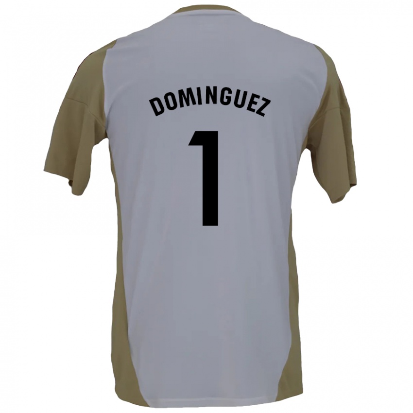 Niño Camiseta Iago Domínguez #1 Marrón Blanco 2ª Equipación 2024/25 La Camisa Argentina