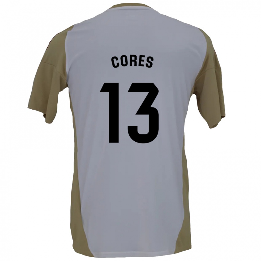 Niño Camiseta Christian Cores #13 Marrón Blanco 2ª Equipación 2024/25 La Camisa Argentina