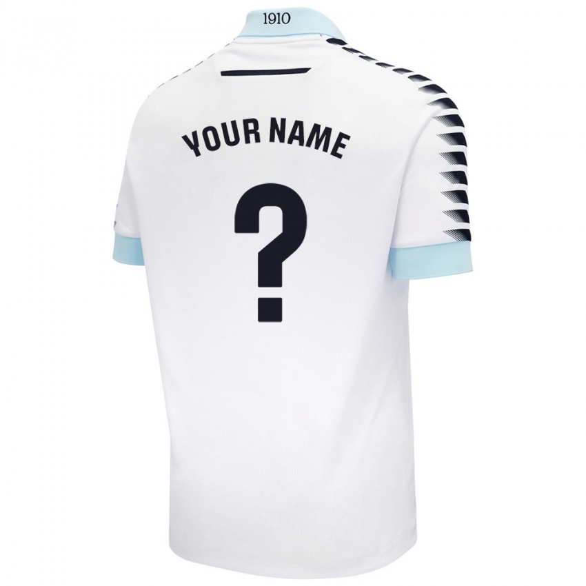 Niño Camiseta Ihren Namen #0 Blanco Azul 2ª Equipación 2024/25 La Camisa Argentina