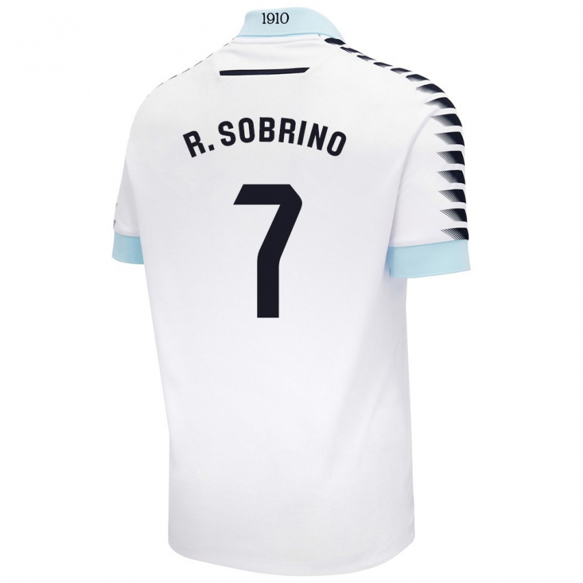 Niño Camiseta Ruben Sobrino #7 Blanco Azul 2ª Equipación 2024/25 La Camisa Argentina