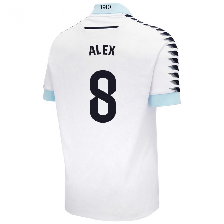 Niño Camiseta Álex Fernández #8 Blanco Azul 2ª Equipación 2024/25 La Camisa Argentina