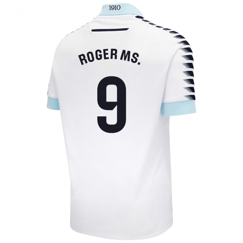 Niño Camiseta Roger Martí #9 Blanco Azul 2ª Equipación 2024/25 La Camisa Argentina