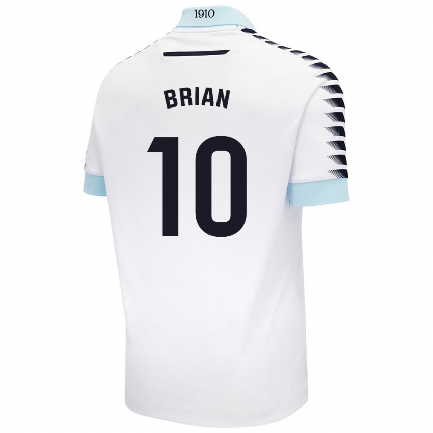 Niño Camiseta Brian Ocampo #10 Blanco Azul 2ª Equipación 2024/25 La Camisa Argentina