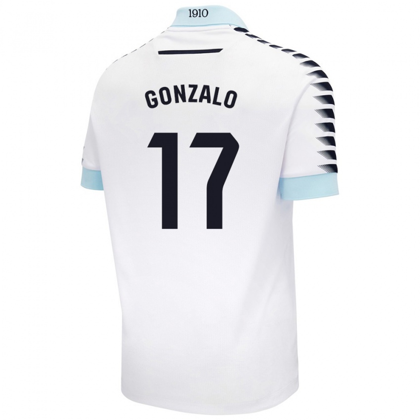 Niño Camiseta Gonzalo Escalante #17 Blanco Azul 2ª Equipación 2024/25 La Camisa Argentina