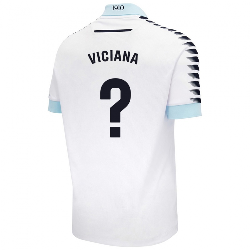 Niño Camiseta Marco Viciana #0 Blanco Azul 2ª Equipación 2024/25 La Camisa Argentina