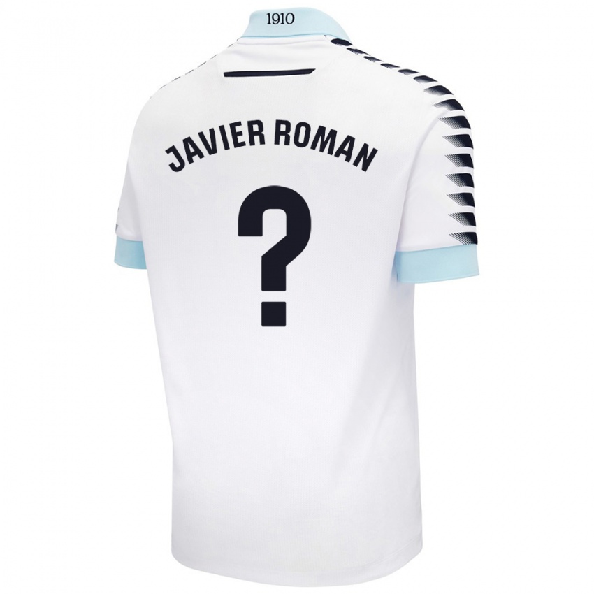 Niño Camiseta José Javier Román #0 Blanco Azul 2ª Equipación 2024/25 La Camisa Argentina