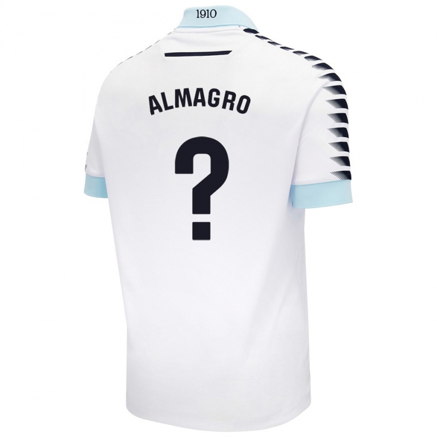 Niño Camiseta Samu Almagro #0 Blanco Azul 2ª Equipación 2024/25 La Camisa Argentina