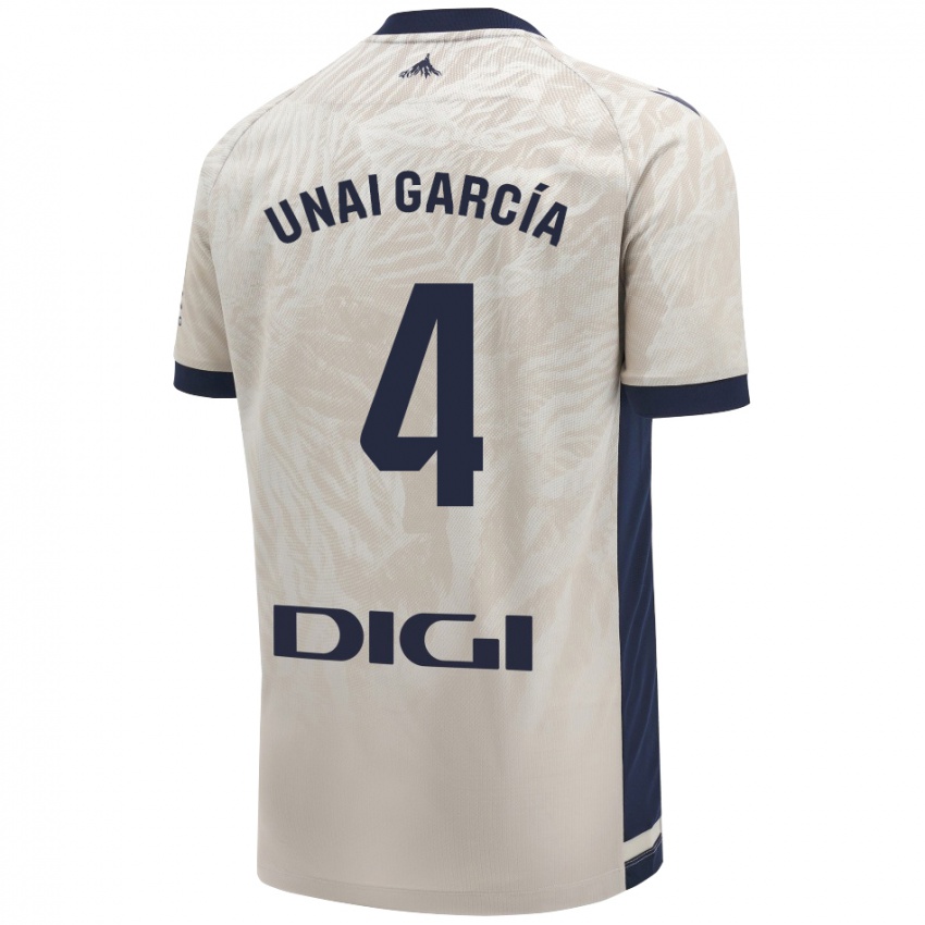 Niño Camiseta Unai García #4 Gris Claro 2ª Equipación 2024/25 La Camisa Argentina