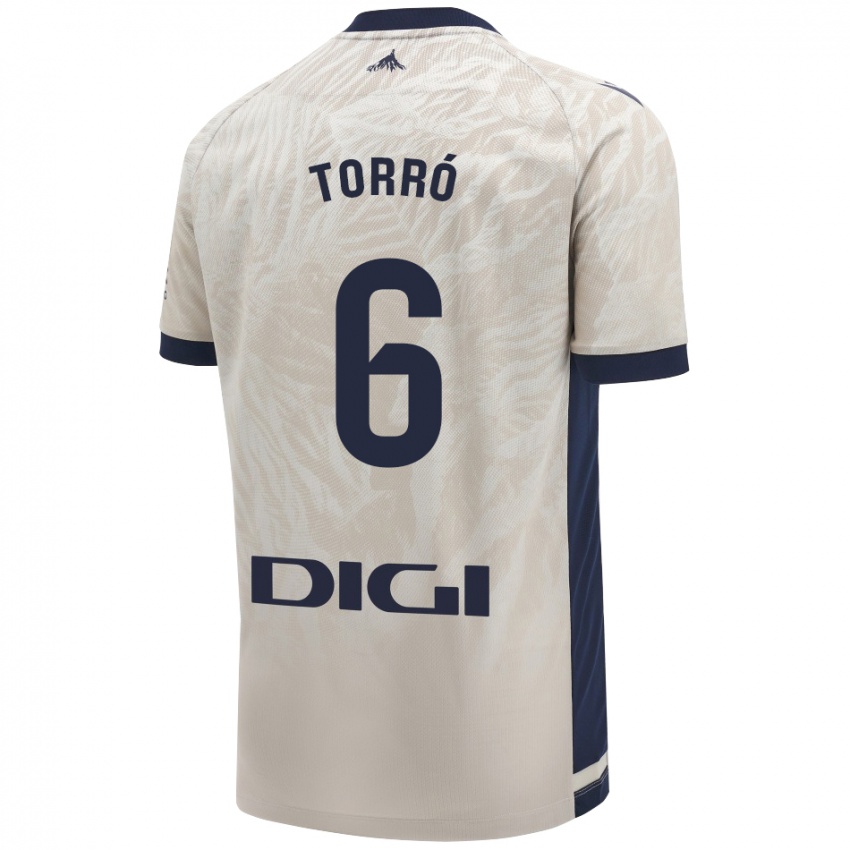 Niño Camiseta Lucas Torró #6 Gris Claro 2ª Equipación 2024/25 La Camisa Argentina