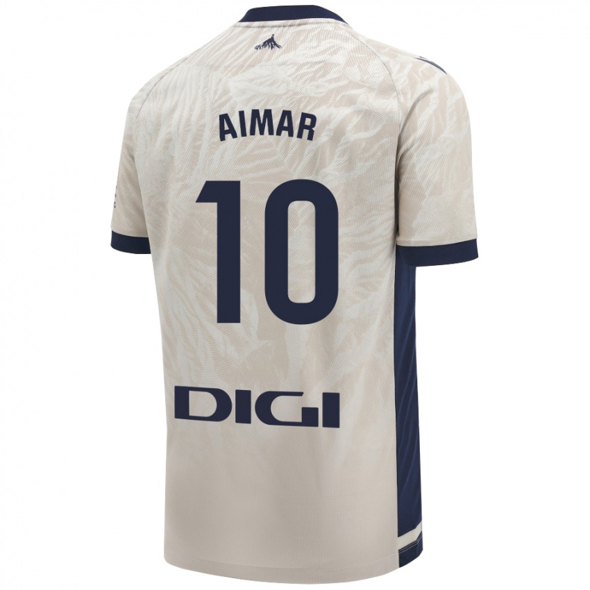 Niño Camiseta Aimar Oroz #10 Gris Claro 2ª Equipación 2024/25 La Camisa Argentina