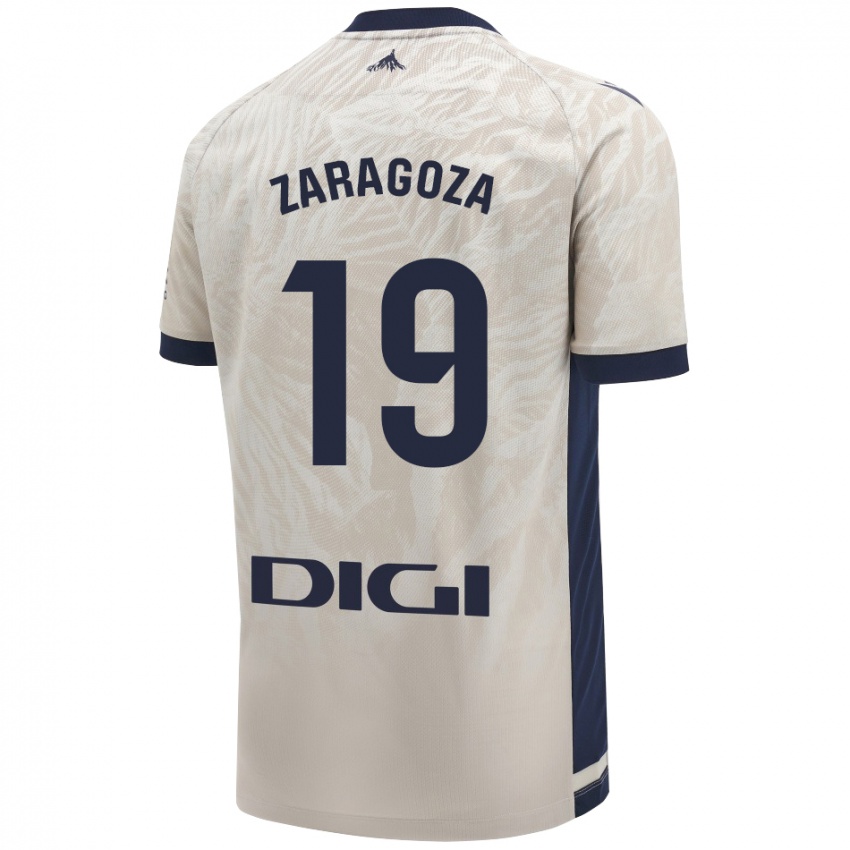 Niño Camiseta Bryan Zaragoza #19 Gris Claro 2ª Equipación 2024/25 La Camisa Argentina