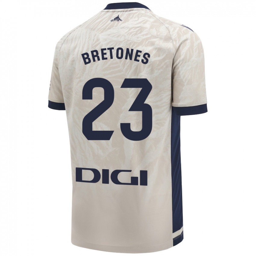 Niño Camiseta Abel Bretones #23 Gris Claro 2ª Equipación 2024/25 La Camisa Argentina