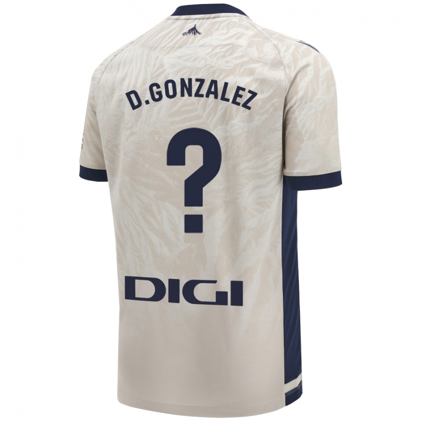 Niño Camiseta Dani González #0 Gris Claro 2ª Equipación 2024/25 La Camisa Argentina