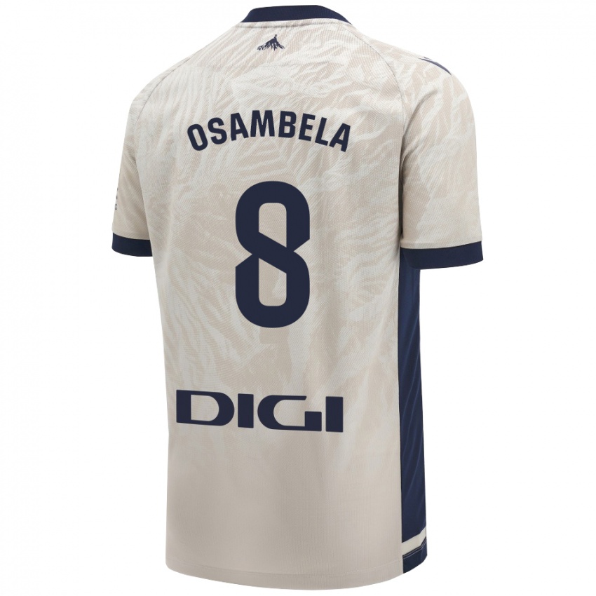 Niño Camiseta Asier Osambela #8 Gris Claro 2ª Equipación 2024/25 La Camisa Argentina