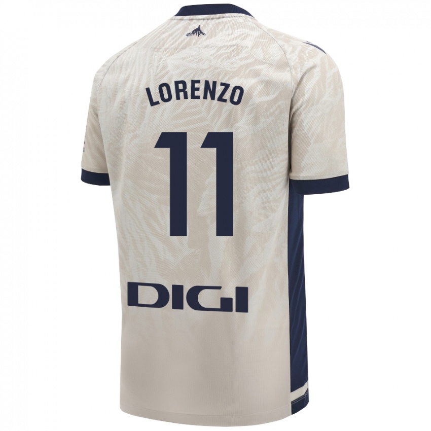 Niño Camiseta Nowend Lorenzo #11 Gris Claro 2ª Equipación 2024/25 La Camisa Argentina