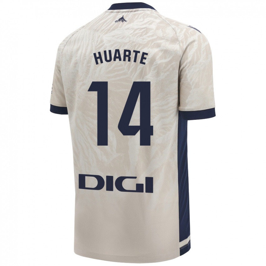 Niño Camiseta Xabi Huarte #14 Gris Claro 2ª Equipación 2024/25 La Camisa Argentina