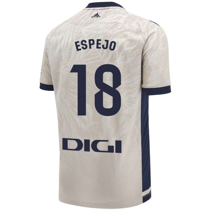 Niño Camiseta Diego Espejo #18 Gris Claro 2ª Equipación 2024/25 La Camisa Argentina