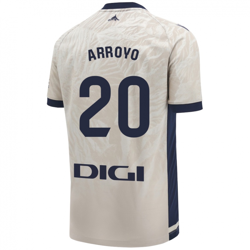 Niño Camiseta Roberto Arroyo #20 Gris Claro 2ª Equipación 2024/25 La Camisa Argentina