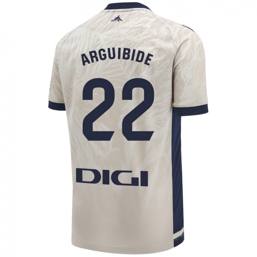 Niño Camiseta Iñigo Arguibide #22 Gris Claro 2ª Equipación 2024/25 La Camisa Argentina