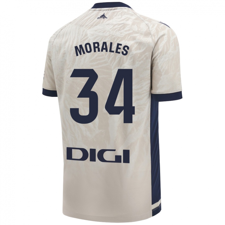 Niño Camiseta Anai Morales #34 Gris Claro 2ª Equipación 2024/25 La Camisa Argentina