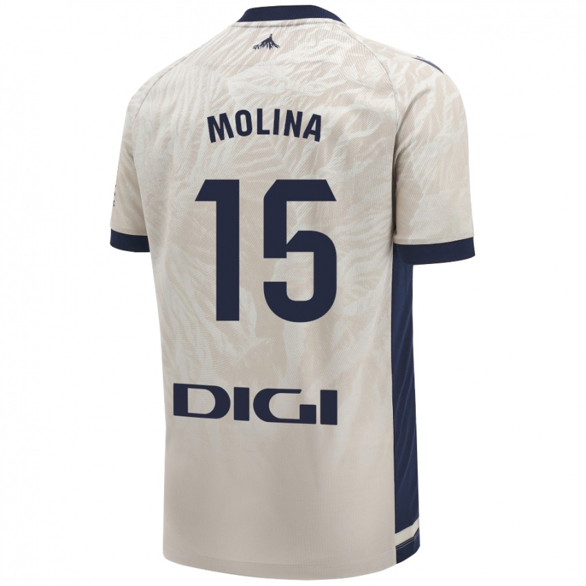 Niño Camiseta Guillem Molina #15 Gris Claro 2ª Equipación 2024/25 La Camisa Argentina